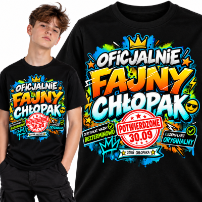 KOSZULKA DZIEŃ CHŁOPAKA oficjalnie fajny chłopak